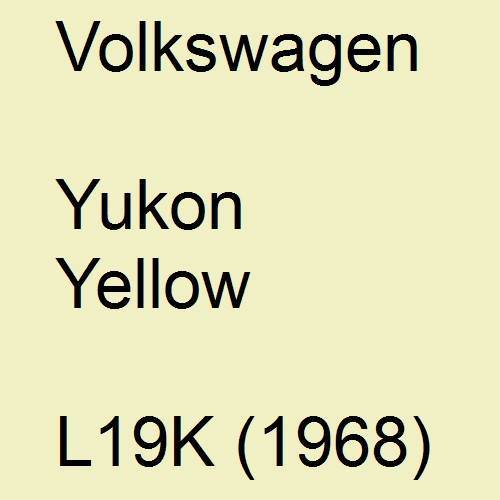 Volkswagen, Yukon Yellow, L19K (1968).